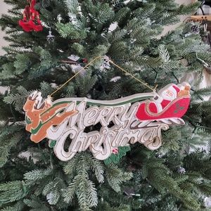 Vintage Merry Christmas hanging sign